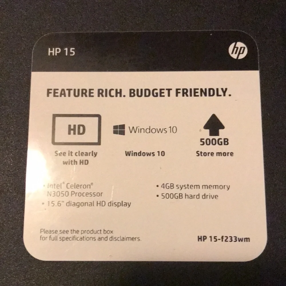 Hp 15 laptop